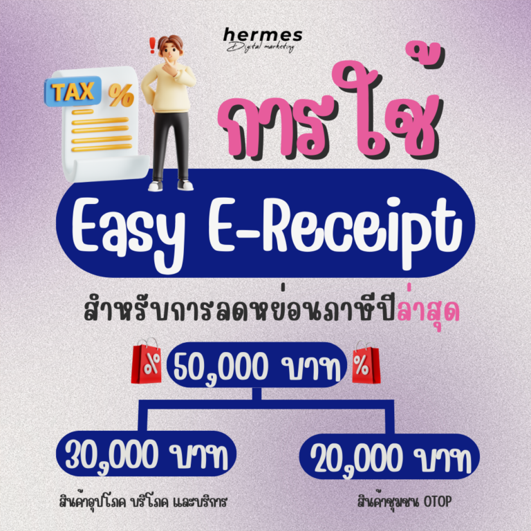 การใช้ Easy E-Receipt สำหรับการลดหย่อนภาษีปีล่าสุด